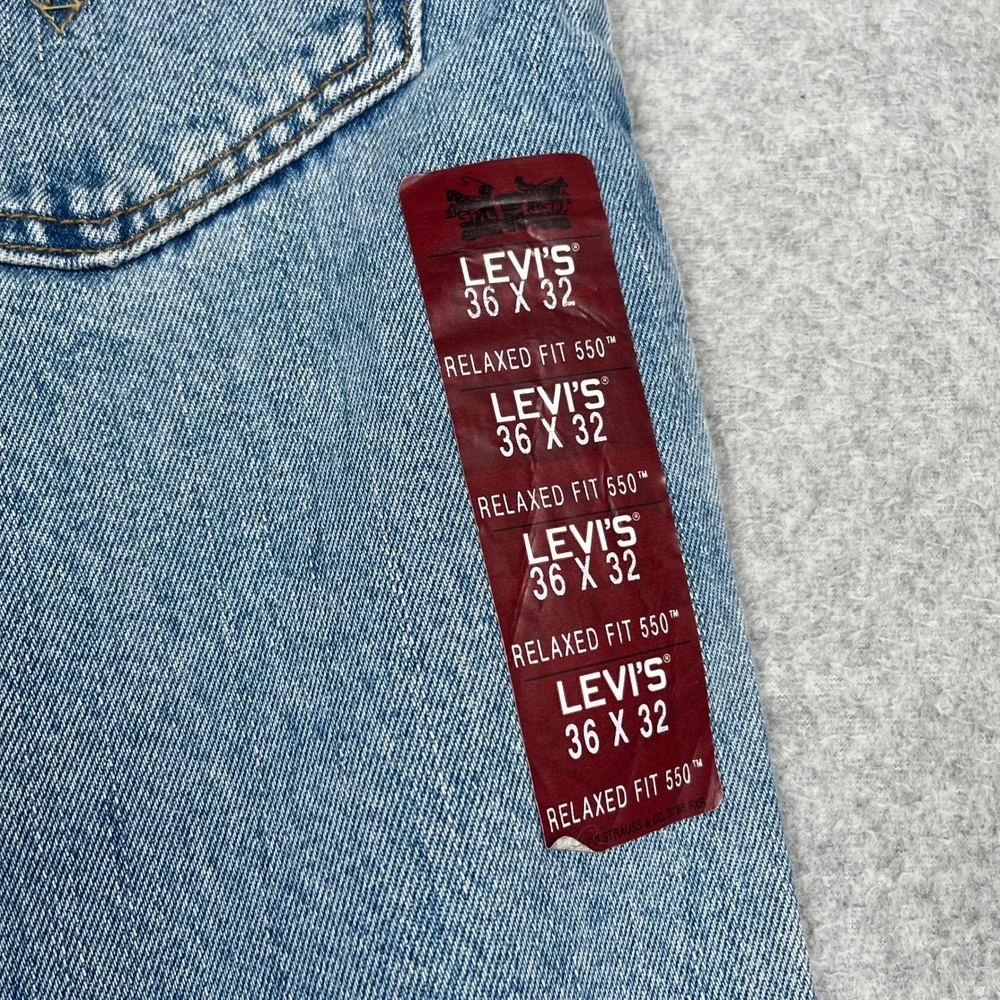 Levis 550 Jeans Mens 36x32 Blue Relaxed Fit Taper Vintage 2007 Y2K Deadstock NWT